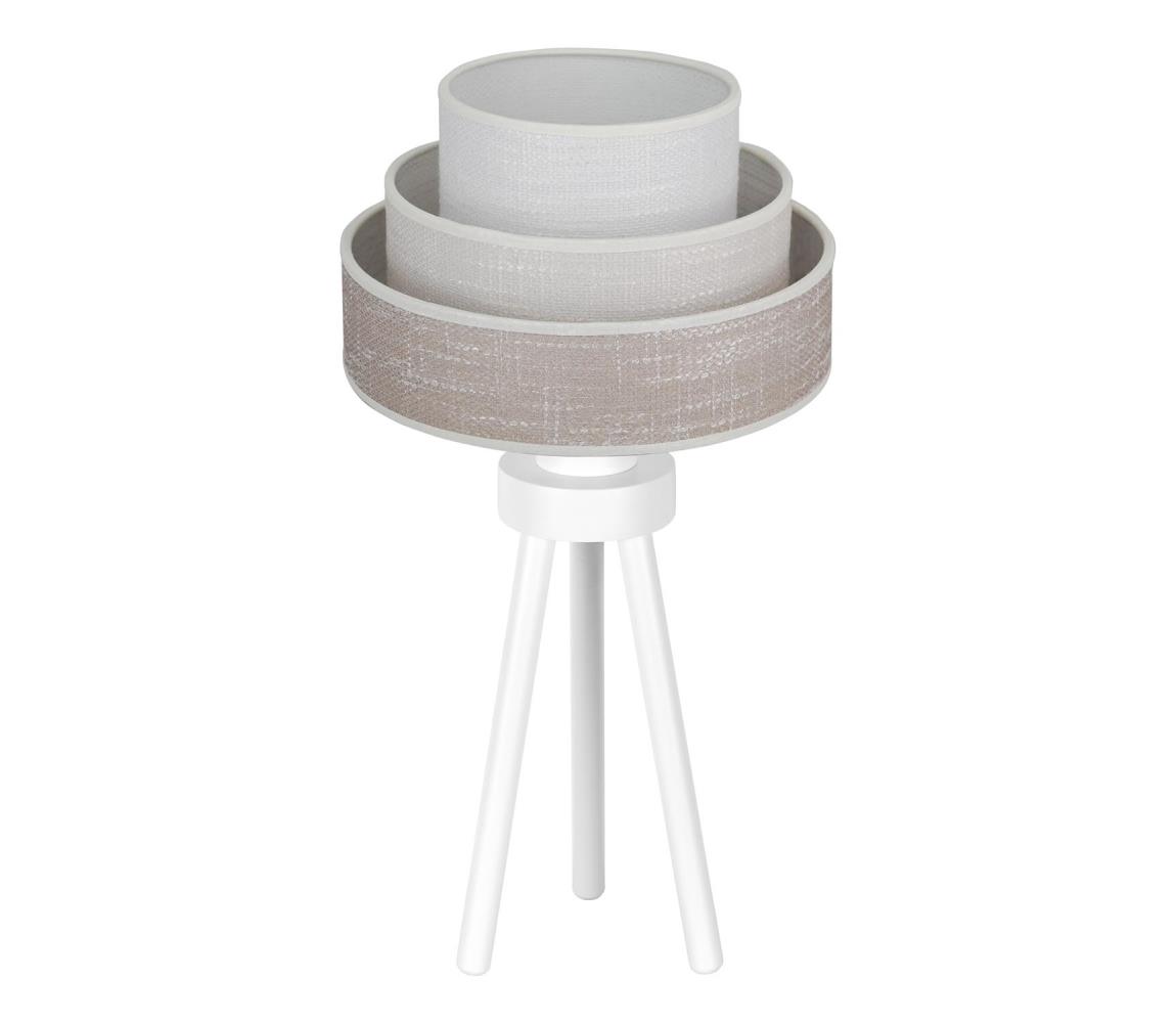 Brilagi Stolná lampa ALASKA LUNETA 1xE27/15W/230V šedá/krémová