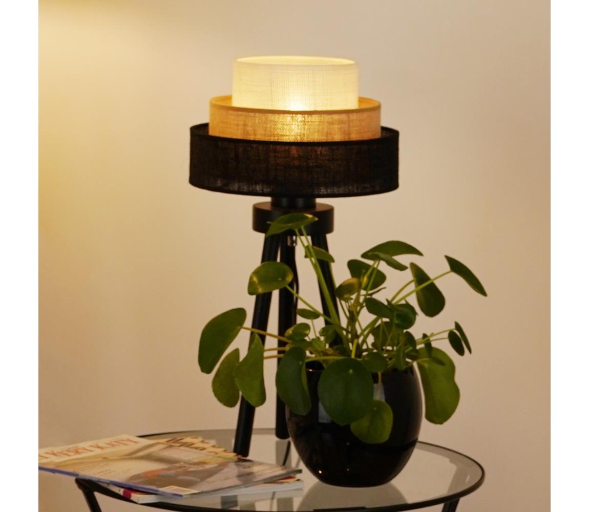 Brilagi Stolná lampa ASPEN LUNETA 1xE27/15W/230V čierna/béžová/krémová