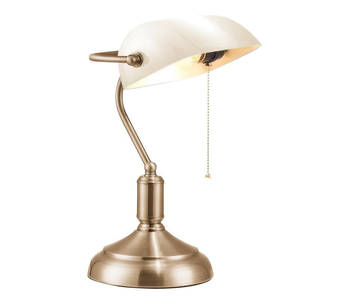 Brilagi Stolná lampa BANK OFFICE 1xE27/60W/230V mosadz/biela