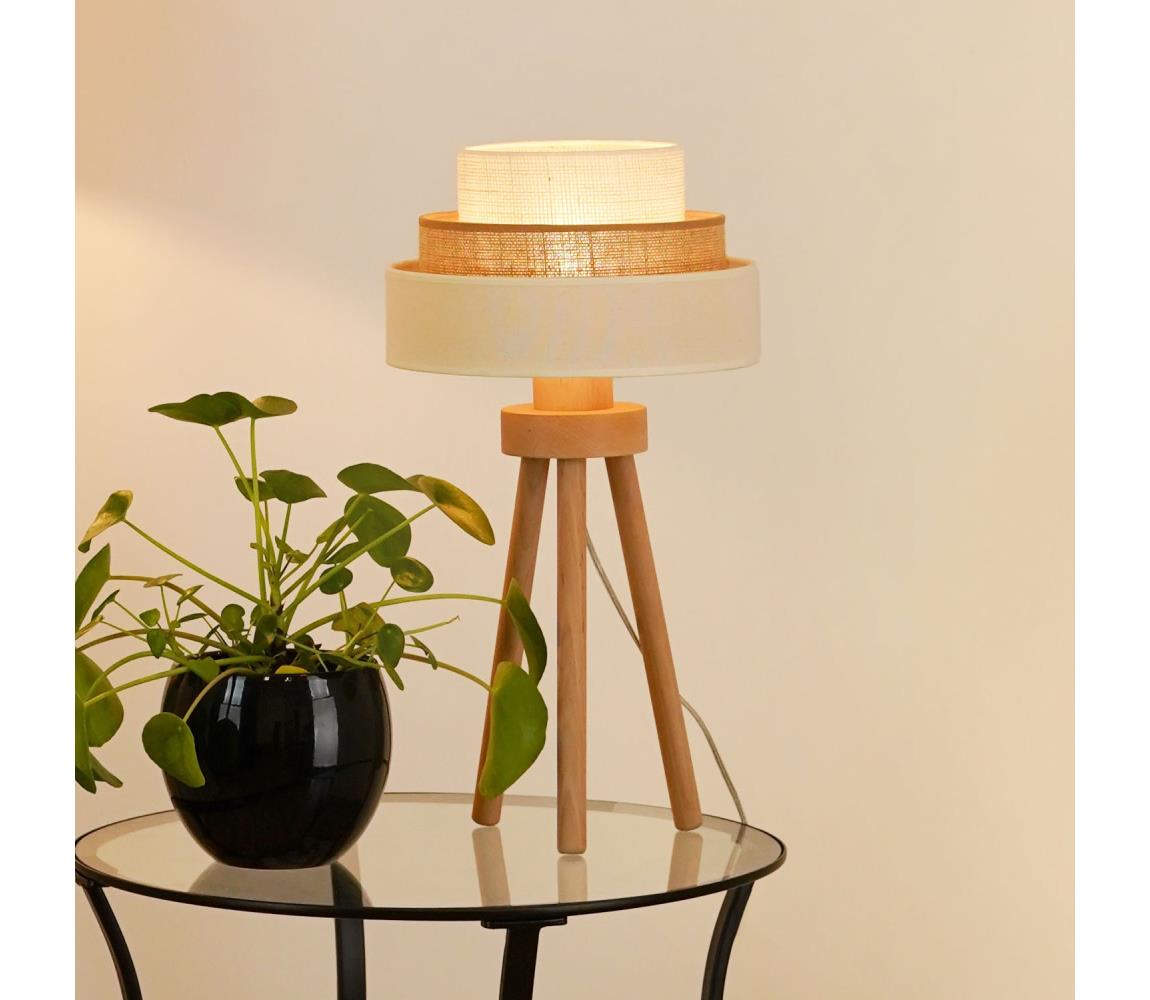 Brilagi Stolná lampa DENVER LUNETA 1xE27/15W/230V béžová/hnedá/krémová