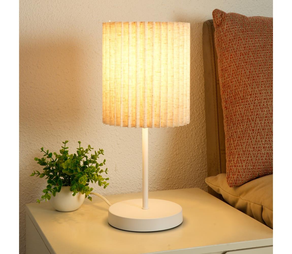 Brilagi Stolná lampa NORDIC WAVE 1xE27/15W/230V ľan/biela BRI396