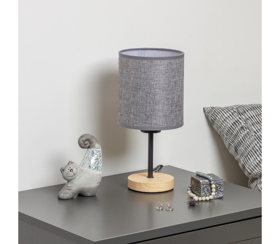 Brilagi Stolná lampa NUBILA WOOD 1xE27/25W/230V dub/šedá