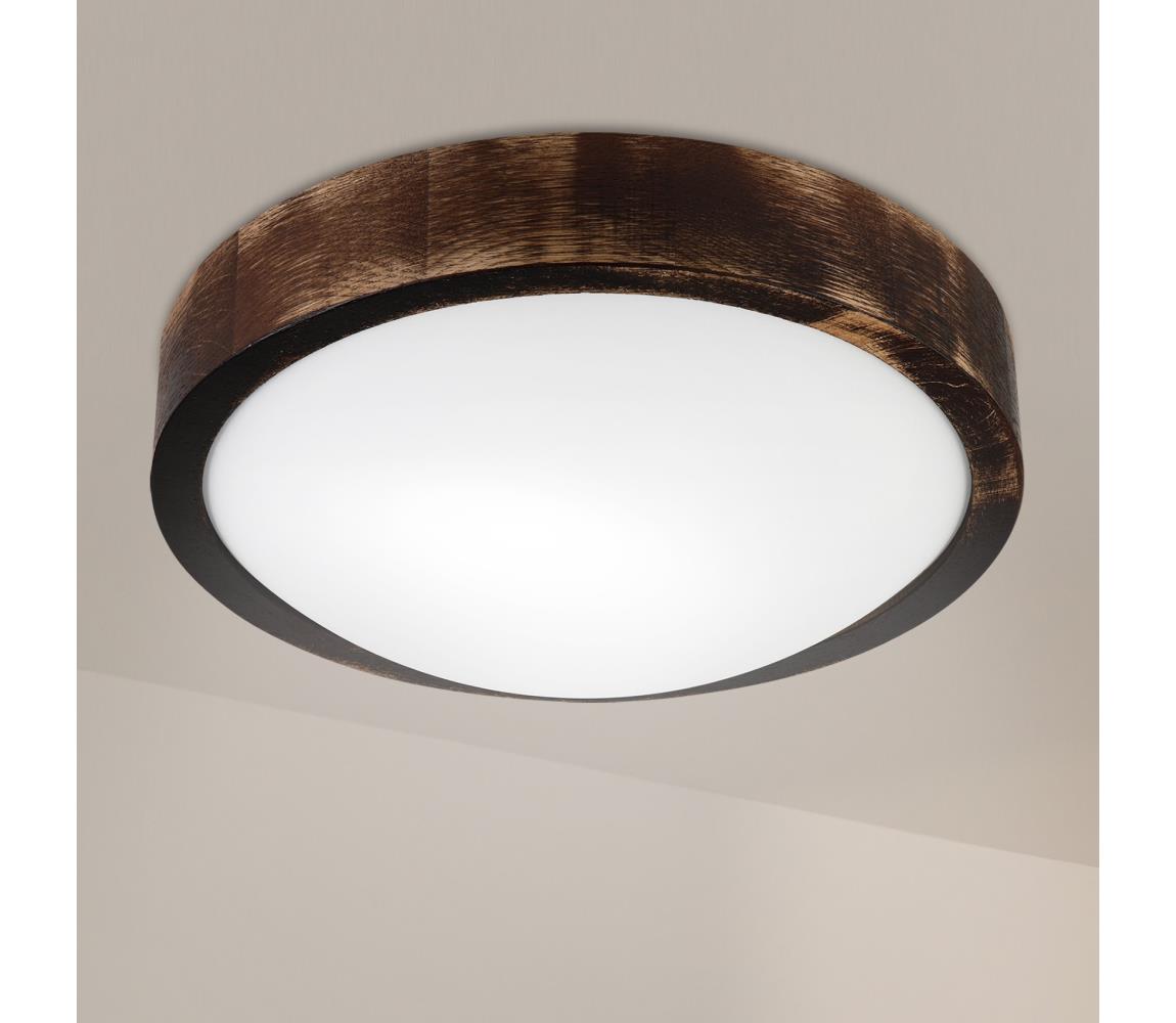 Brilagi Stropné svietidlo CARVALHO SLIM SMOKEY 1xE27/60W/230V, dubové, priemer 27,5 cm LD.PD-8.1