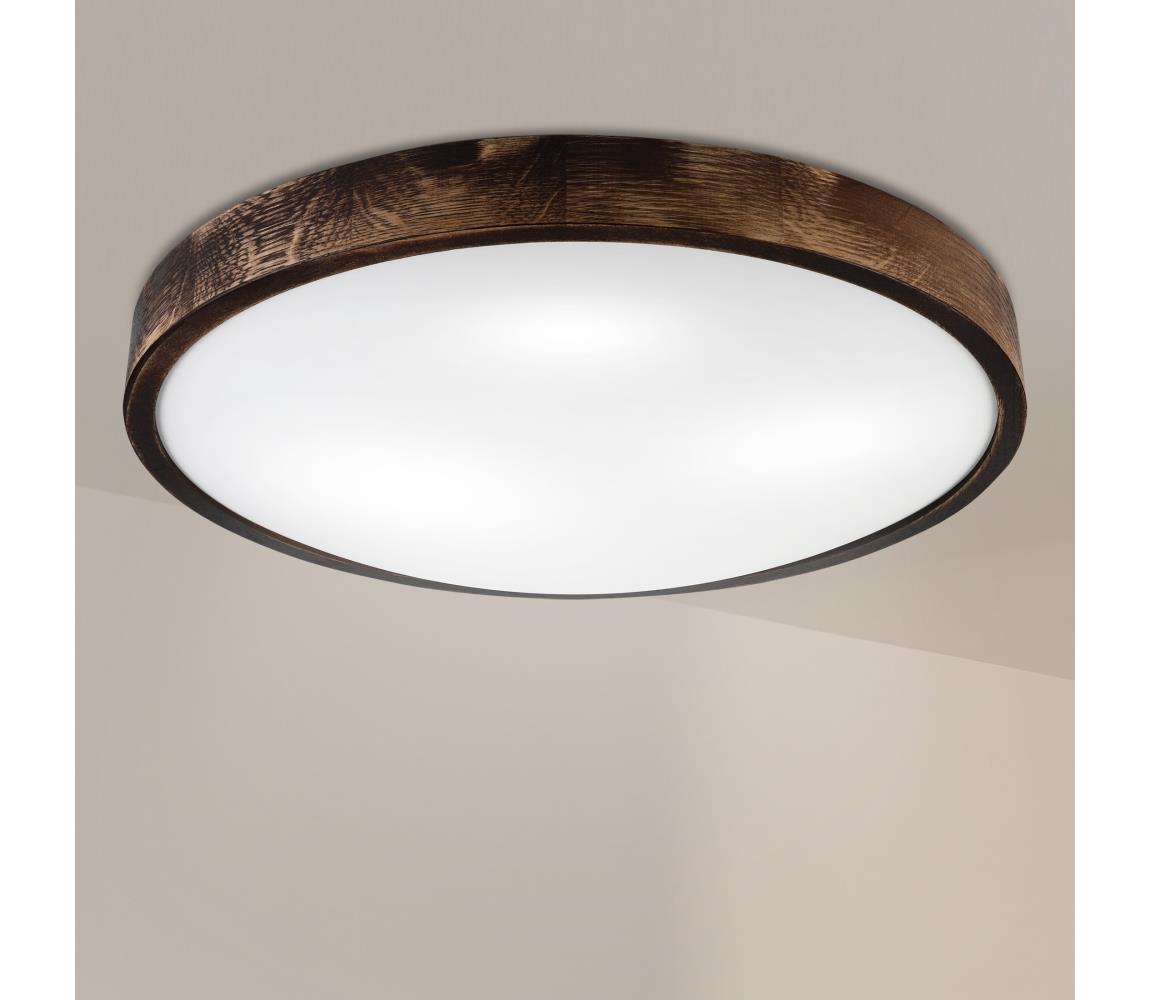 Brilagi Stropné svietidlo CARVALHO SLIM SMOKEY 3xE27/60W/230V, dub, priemer 47,5 cm LD.PD-8.3