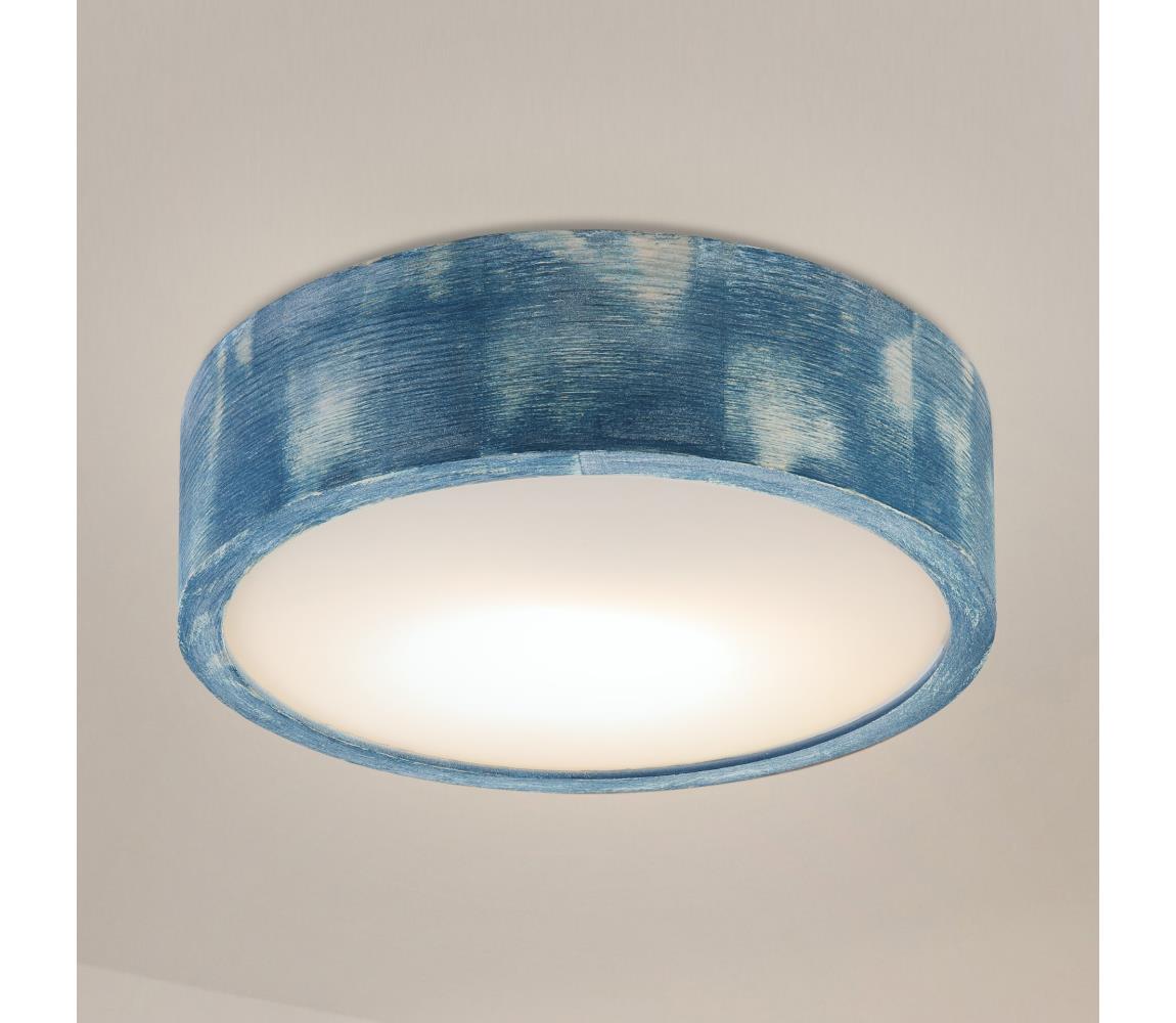 Brilagi Stropné svietidlo PINO 1xE27/15W/230V borovica/modrá pr. 27,5 cm LD-PD-6.1