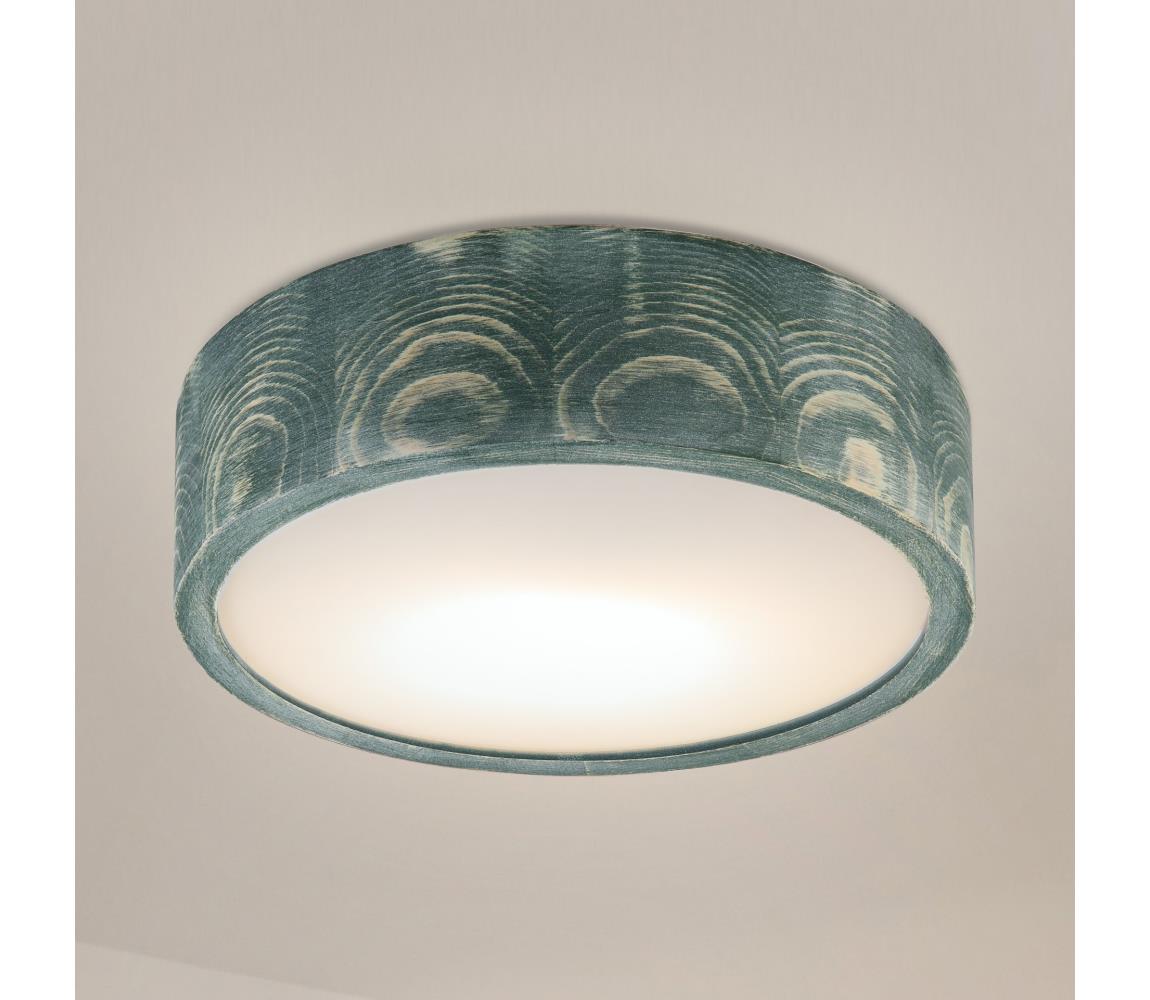 Brilagi Stropné svietidlo PINO 1xE27/15W/230V borovica/zelená pr. 27,5 cm LD-PD-6.1