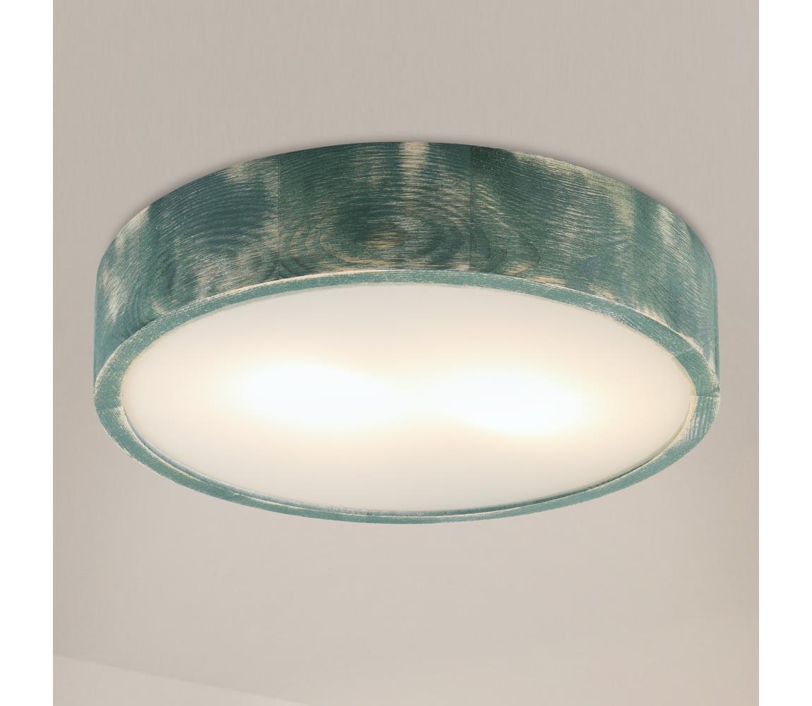 Brilagi Stropné svietidlo PINO 2xE27/15W/230V borovica/zelená priemer 37,5 cm LD-PD-6.2