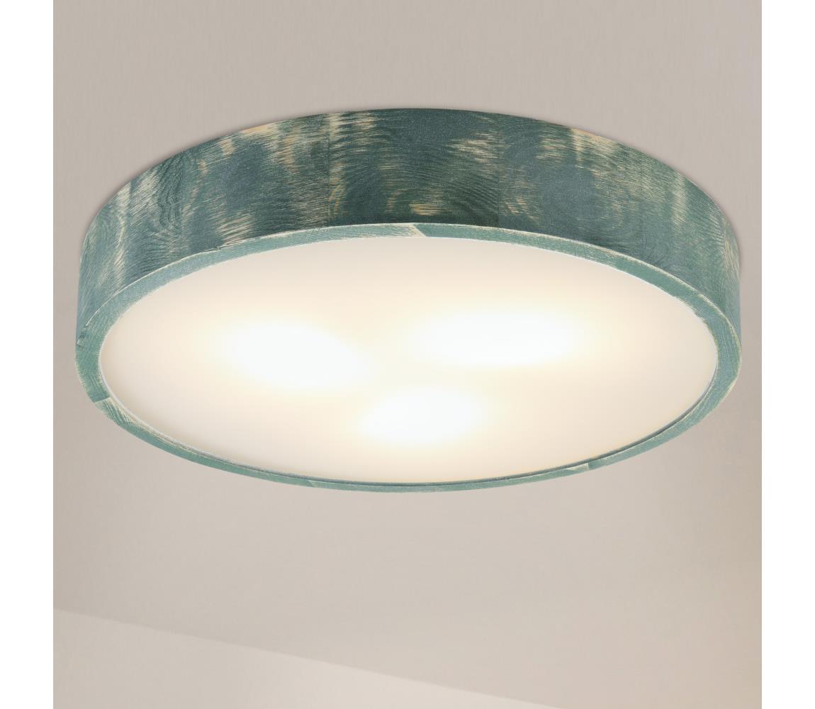 Brilagi Stropné svietidlo PINO 3xE27/15W/230V borovica/zelená pr. 47,5 cm LD-PD-6.3