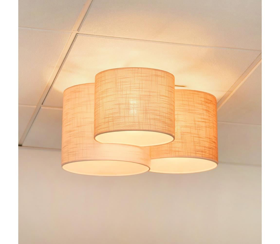 Brilagi Stropné svietidlo SNAKE 3xE27/15W/230V šedá/krémová