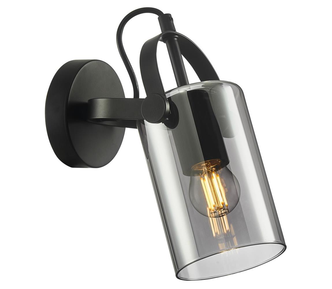 Donoci 32453-1 BK+SG - Nástenné bodové svietidlo NANESMA 1xE27/40W/230V čierna