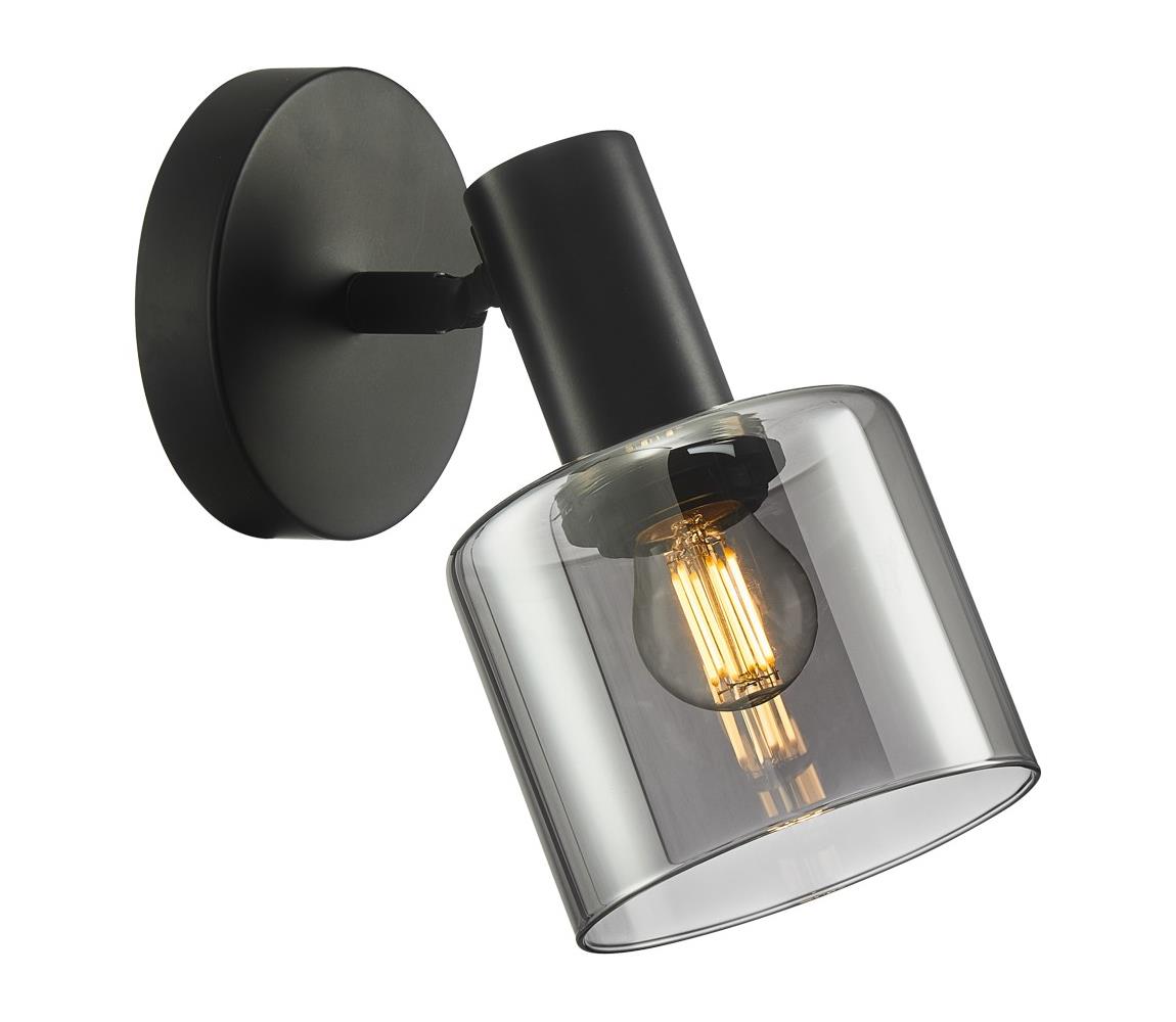 Donoci 65342-1 BK+SG - Nástenné bodové svietidlo SANTIA 1xE27/40W/230V