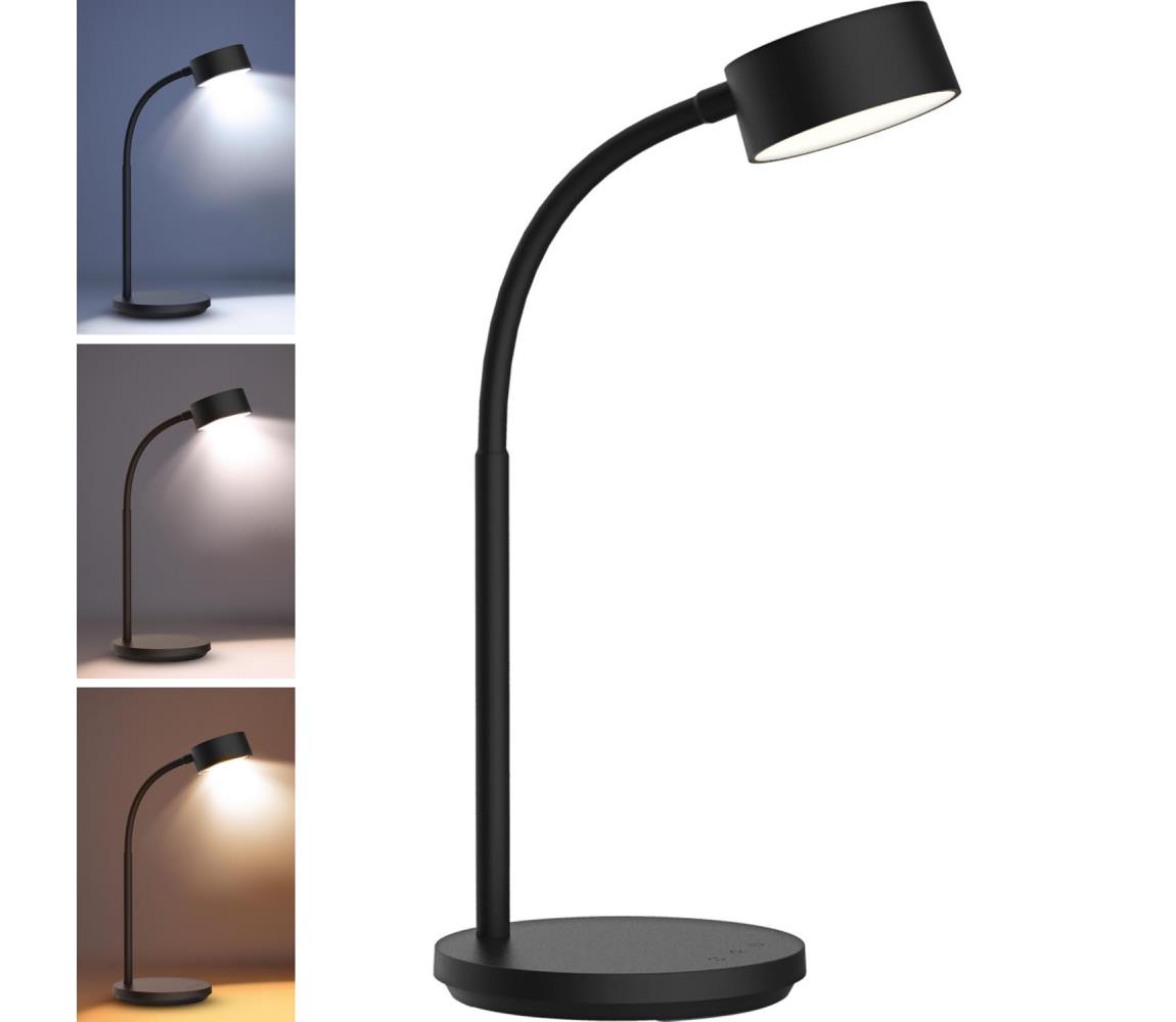 Donoci B- LED Stmievateľná stolná lampa LED/4,5W/5V 3000/4000/6500K čierna