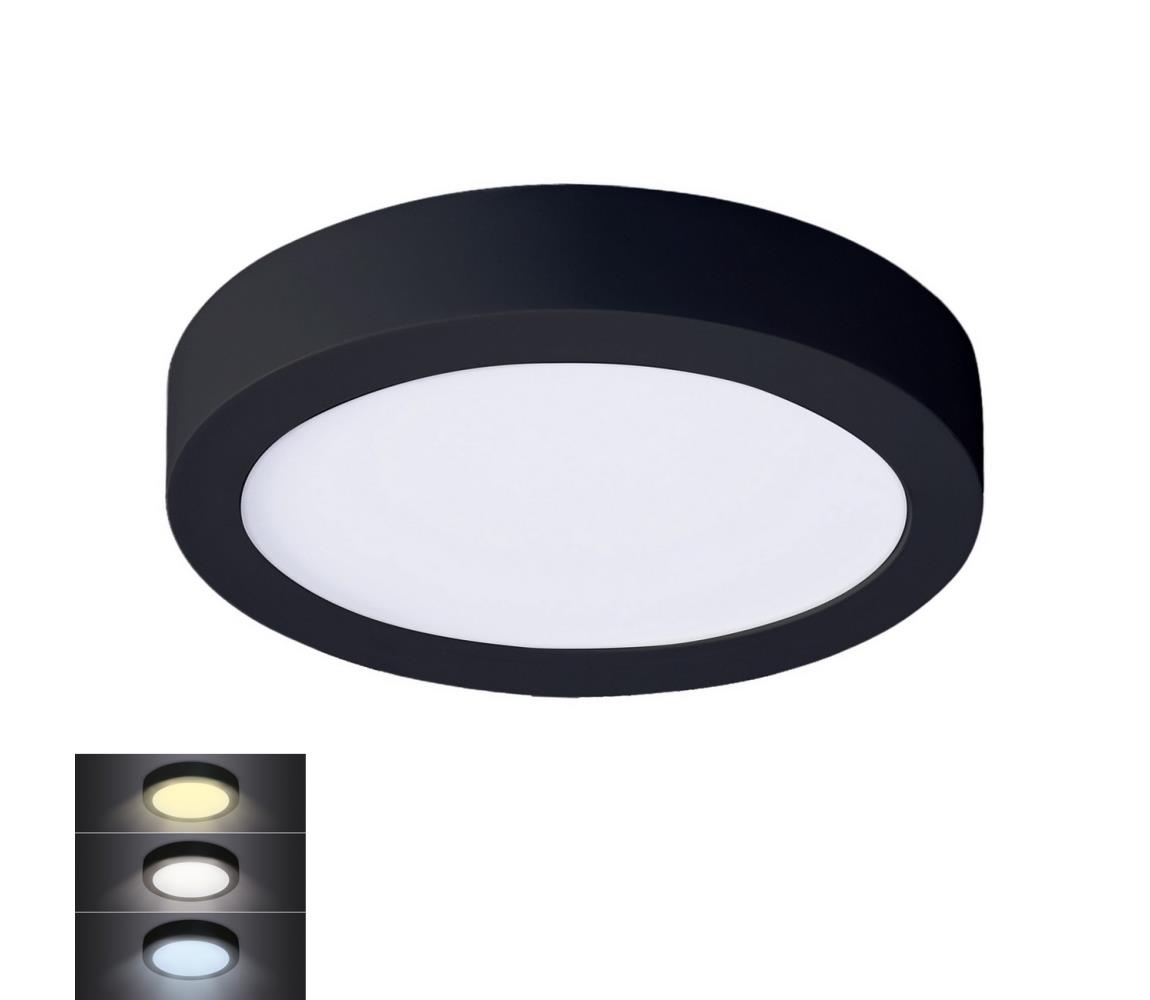 Donoci B - LED Stropné svietidlo LED/12W/230V 3000/4000/6000K čierna okrúhly