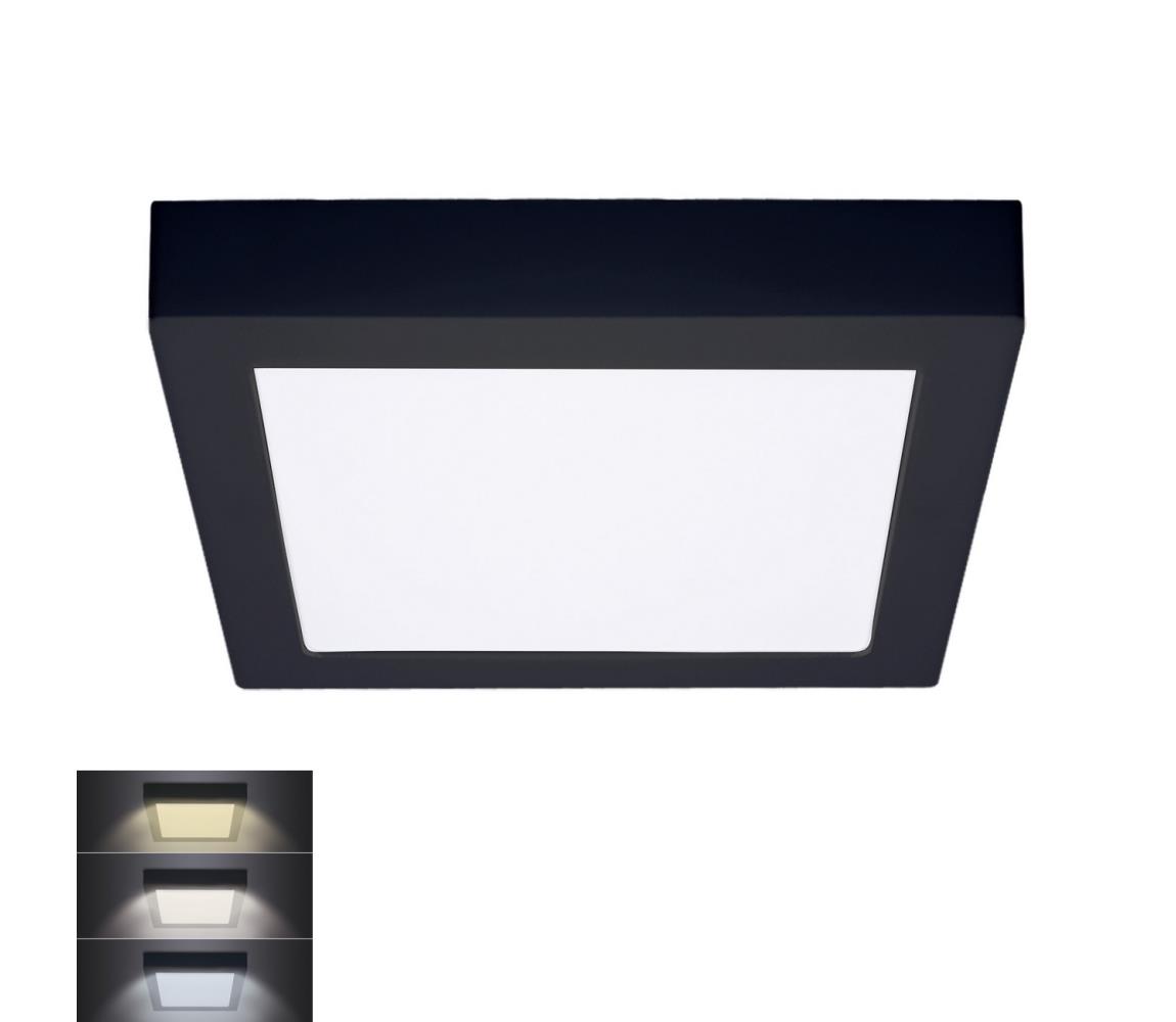Donoci B- LED Stropné svietidlo LED/18W/230V 3000/4000/6000K čierna hranatý