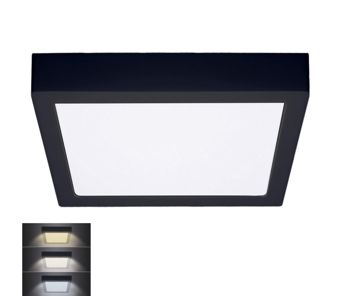 Donoci B- LED Stropné svietidlo LED/24W/230V 3000/4000/6000K čierna hranatý