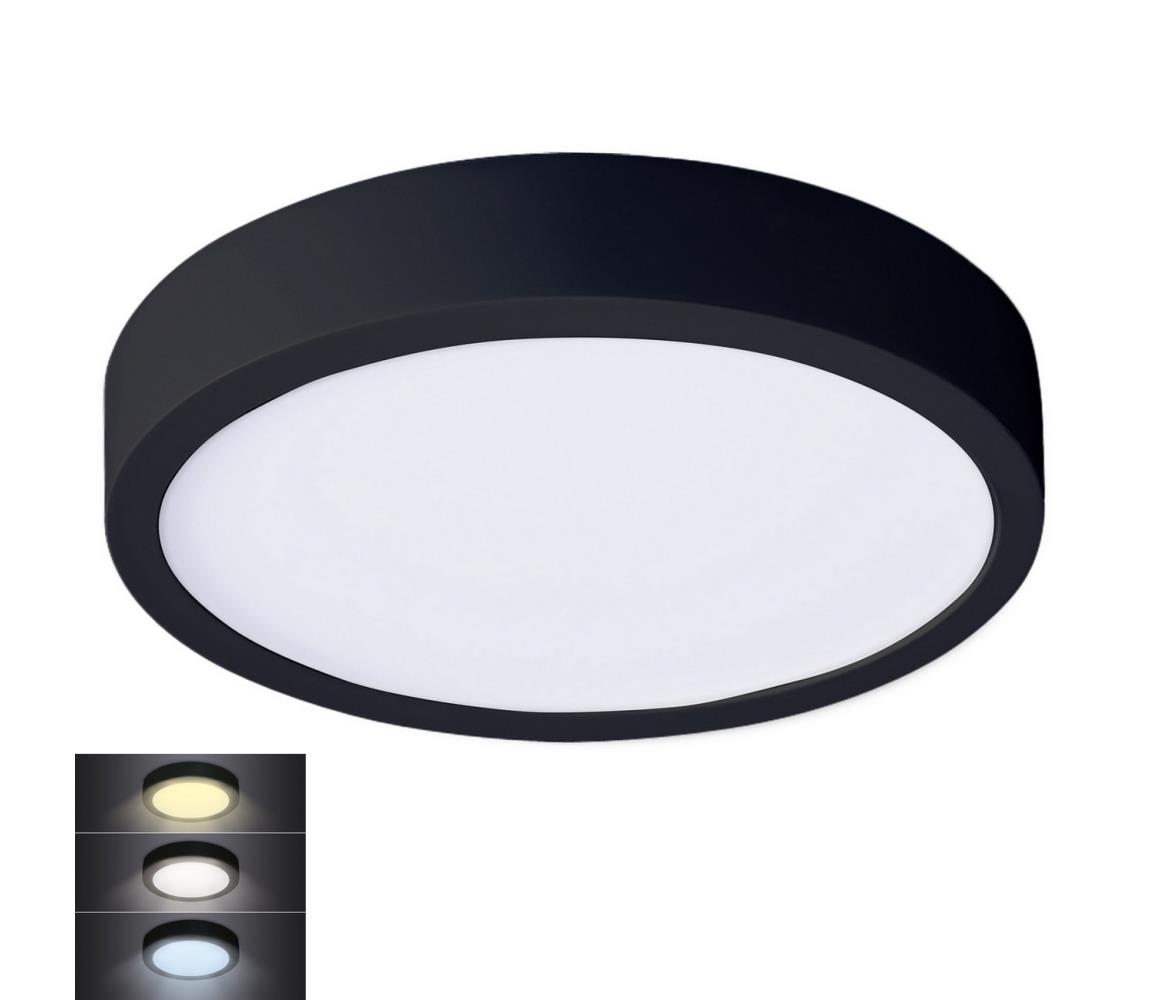 Donoci B - LED Stropné svietidlo LED/24W/230V 3000/4000/6000K čierna okrúhly