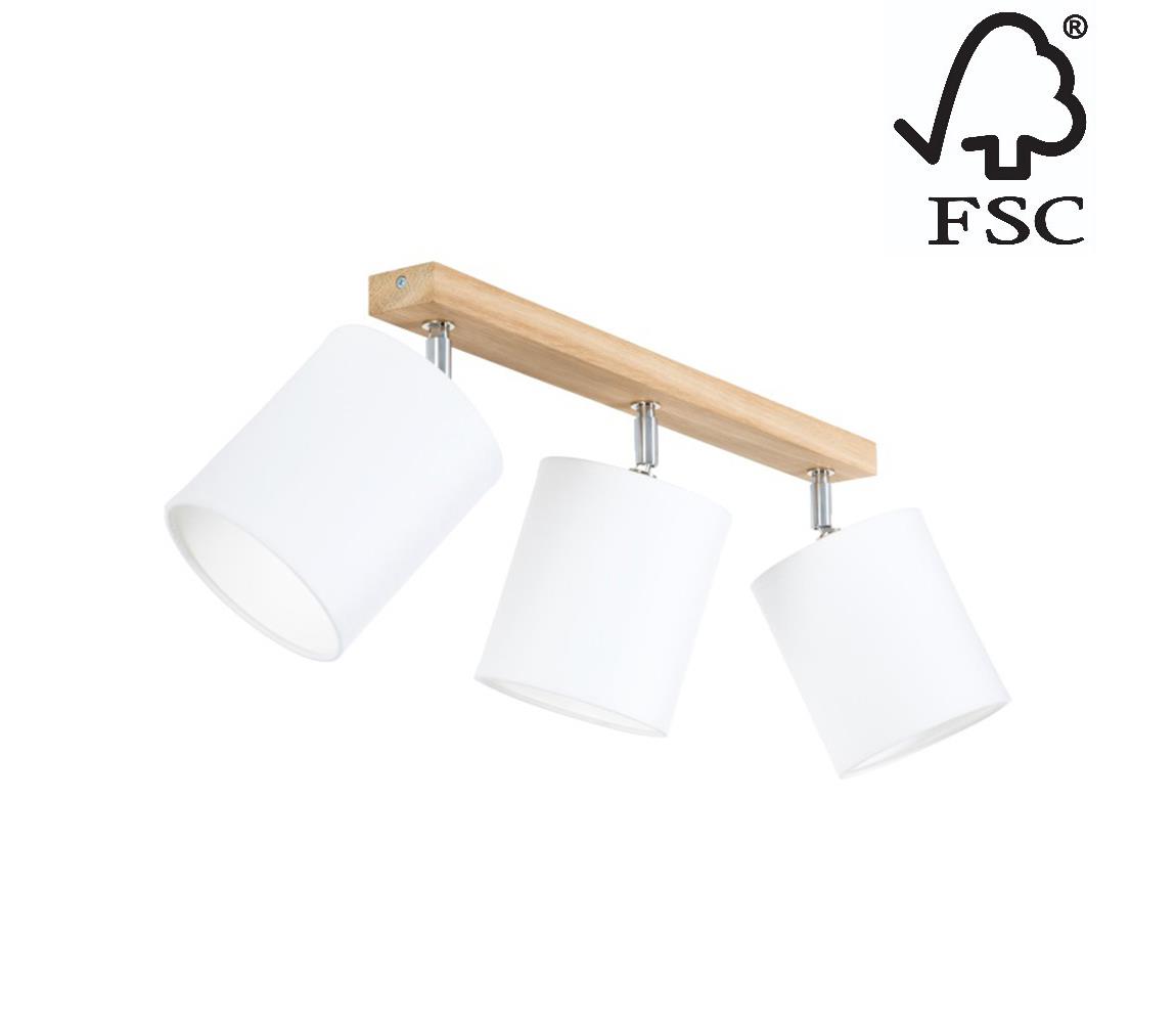 Donoci Bodové svietidlo APRILLIA 3xE27/25W/230V dub biela