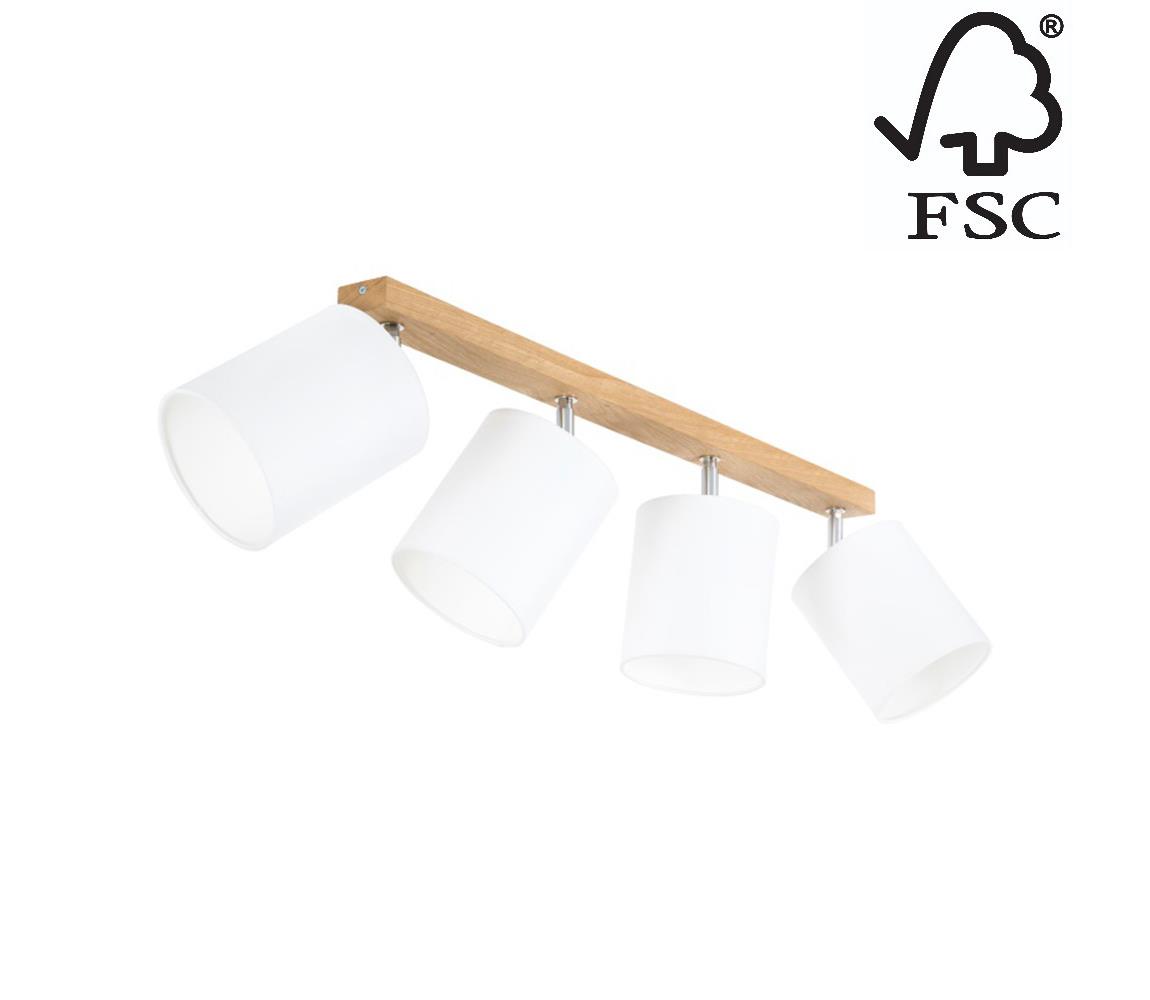 Donoci Bodové svietidlo APRILLIA 4xE27/25W/230V dub biela