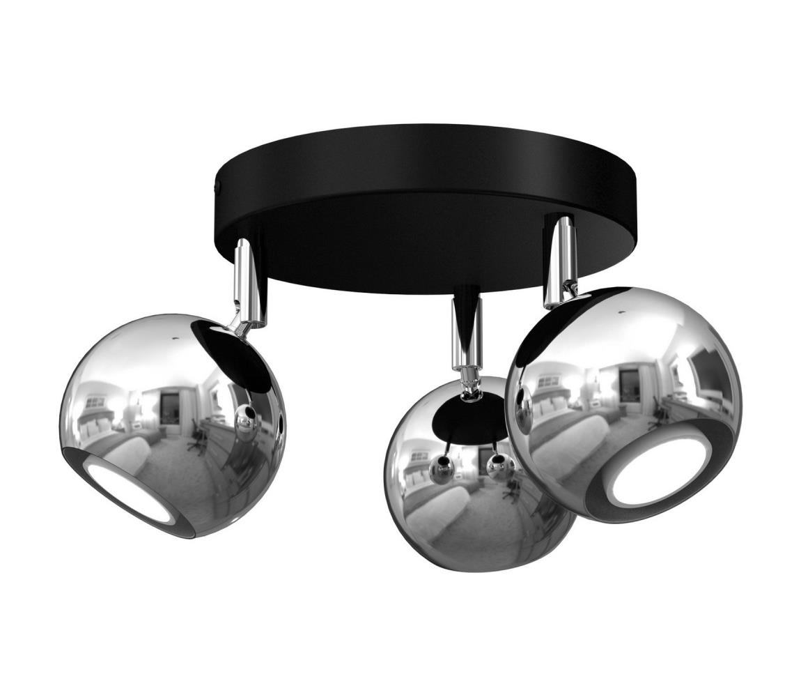 Donoci Bodové svietidlo COMET 3xGU10/8W/230V čierna/lesklý chróm