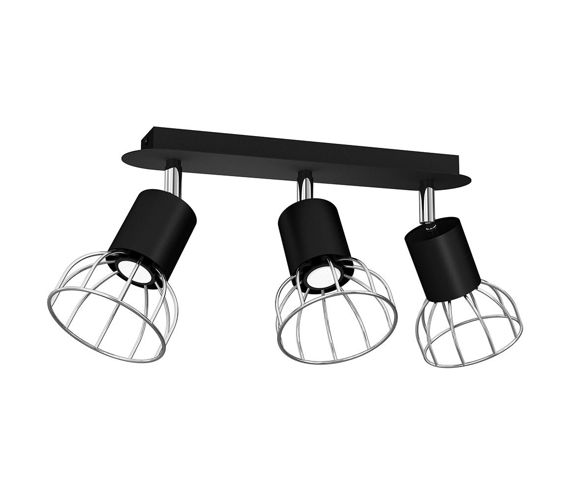 Donoci Bodové svietidlo DANTE 3xGU10/25W/230V čierna/lesklý chróm