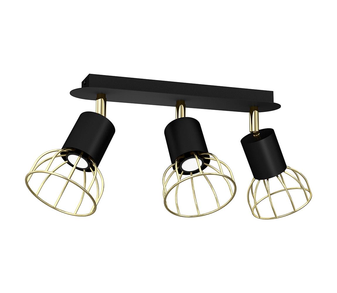 Donoci Bodové svietidlo DANTE 3xGU10/25W/230V čierna/zlatá