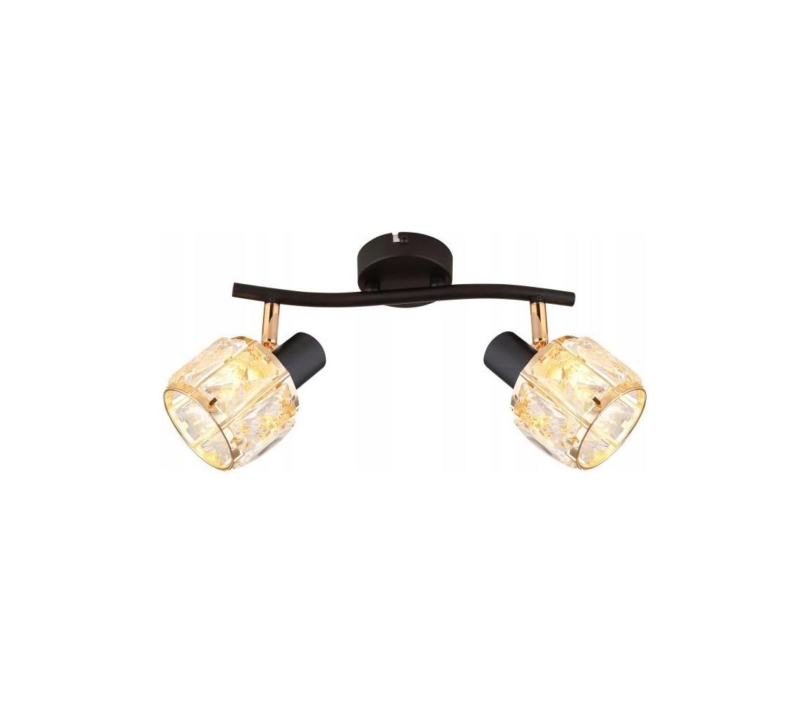 Donoci Bodové svietidlo DUBAI 2xE14/40W/230V čierna/zlatá
