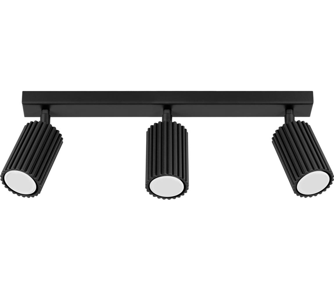 Donoci Bodové svietidlo KARBON 3xGU10/10W/230V čierna