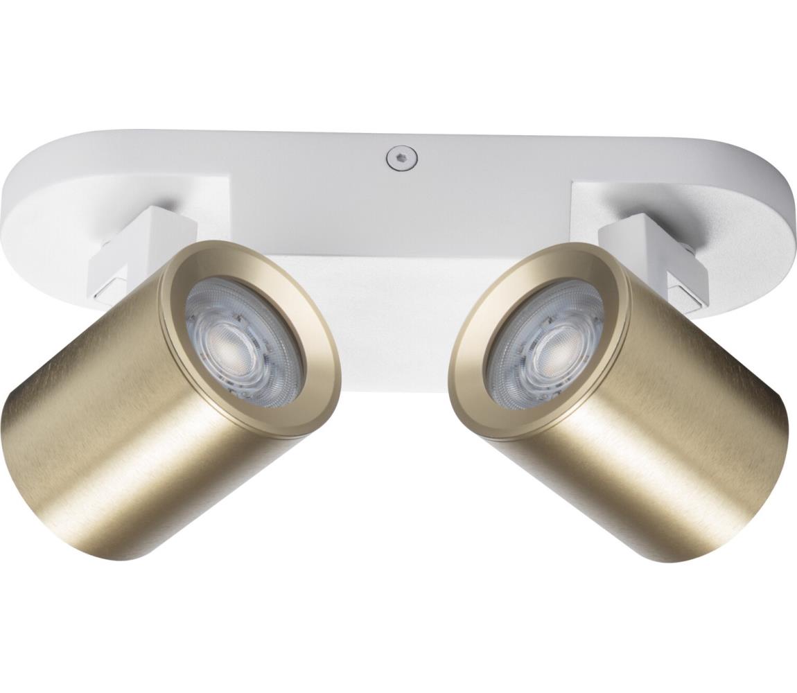 Donoci Bodové svietidlo LAURIN 2xGU10/10W/230V mosadz/biela