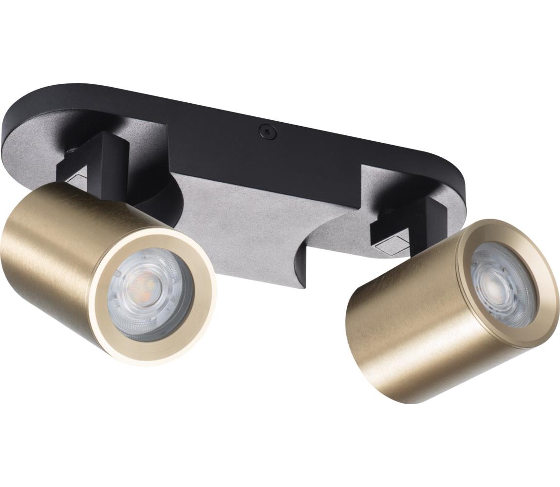 Donoci Bodové svietidlo LAURIN 2xGU10/10W/230V mosadz/čierna