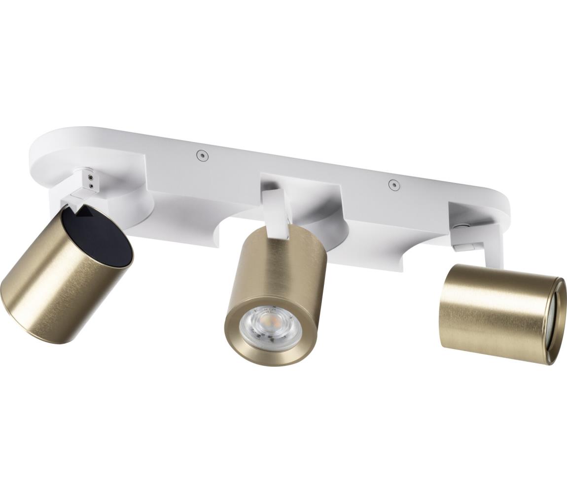 Donoci Bodové svietidlo LAURIN 3xGU10/10W/230V mosadz/biela