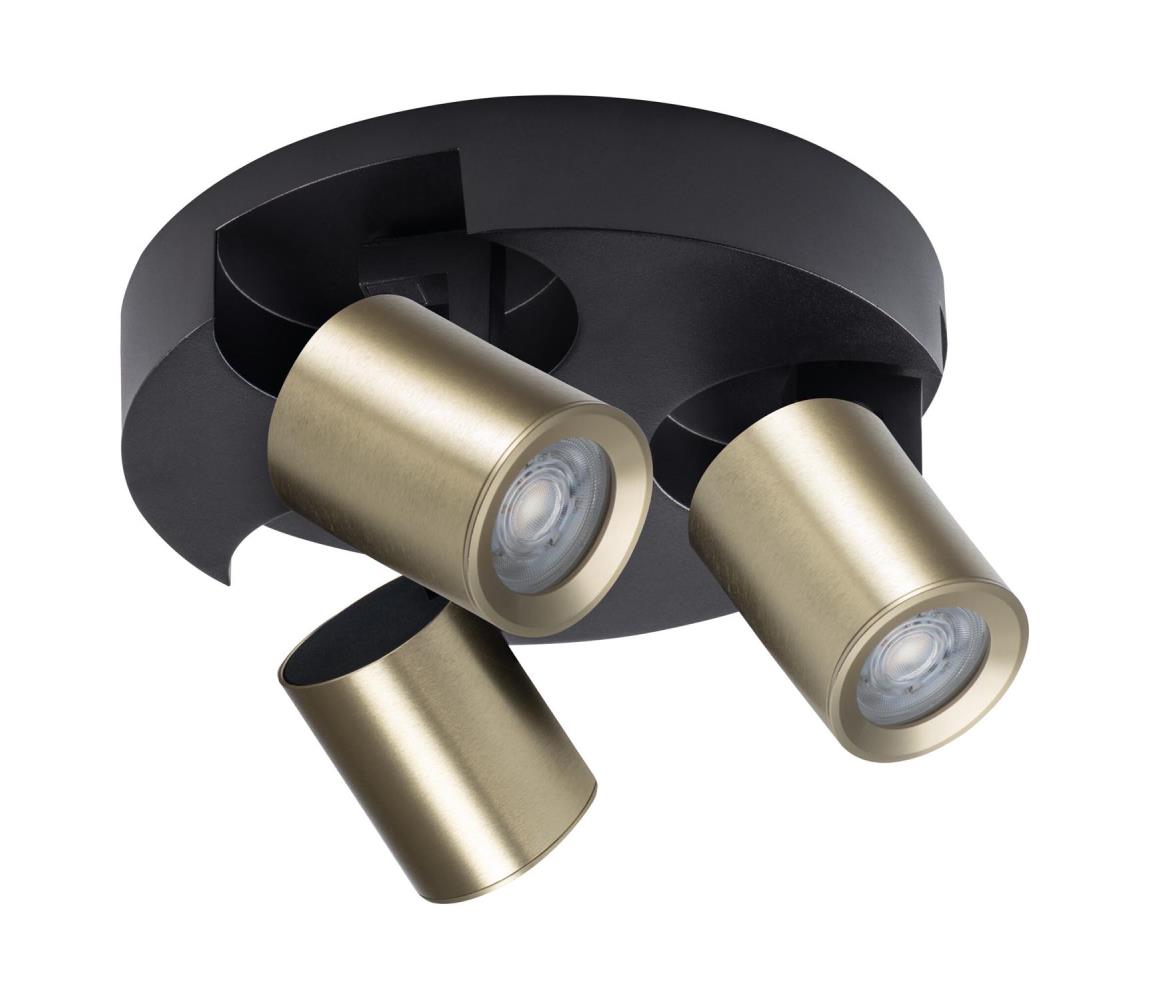 Donoci Bodové svietidlo LAURIN 3xGU10/10W/230V mosadz/čierna 38963