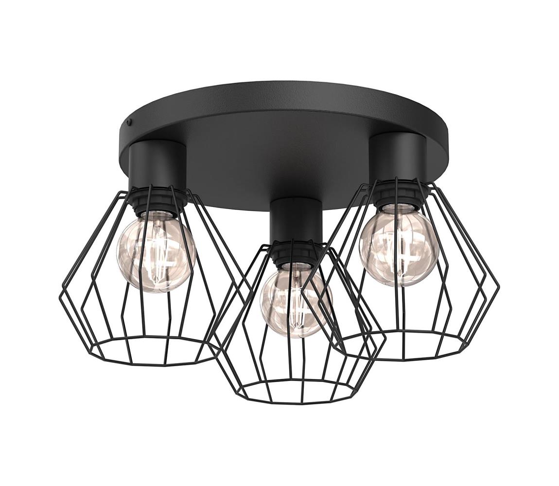 Donoci Bodové svietidlo LETI 3xE27/15W/230V čierna 83