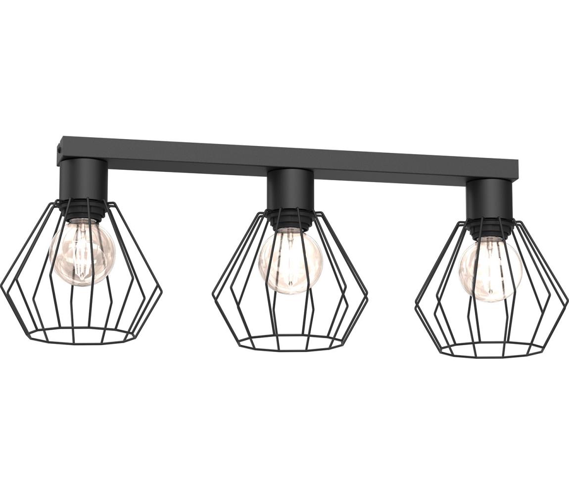 Donoci Bodové svietidlo LETI 3xE27/15W/230V čierna