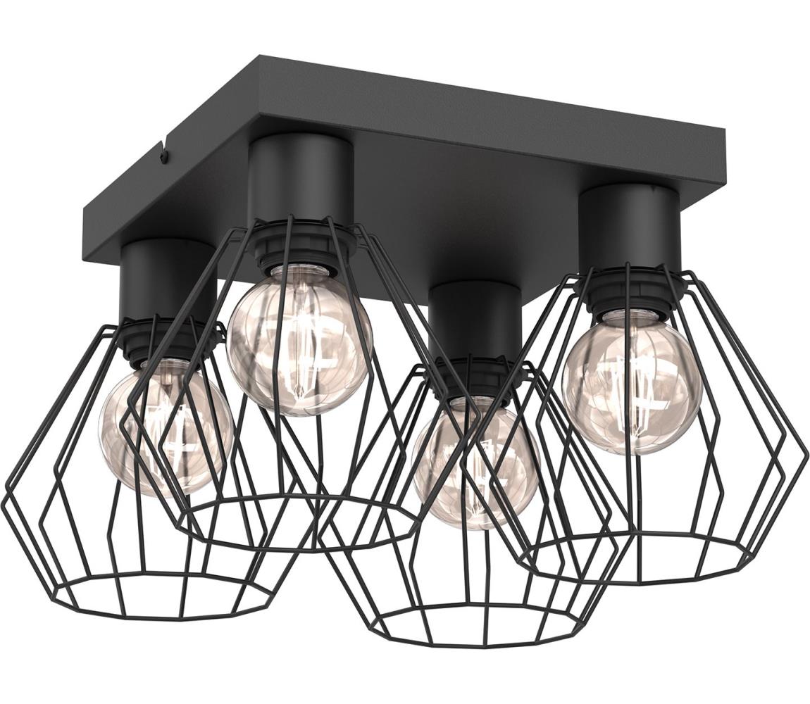 Donoci Bodové svietidlo LETI 4xE27/15W/230V čierna