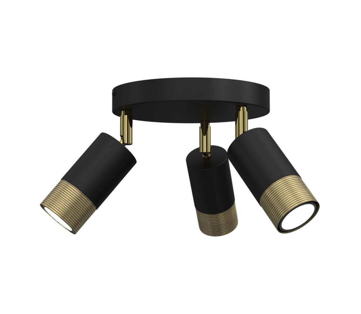 Donoci Bodové svietidlo LINK 3xGU10/8W/230V čierna/mosadz 3883