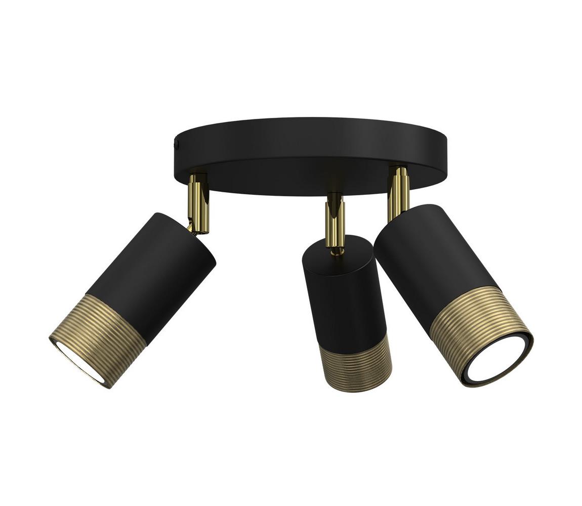 Donoci Bodové svietidlo LINK 3xGU10/8W/230V čierna/mosadz