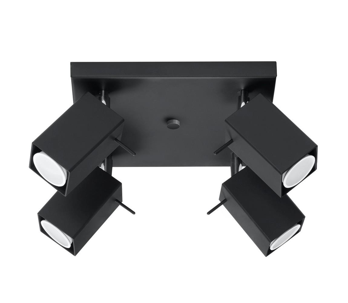 Donoci Bodové svietidlo MERIDA 4 4xGU10/40W/230V čierna