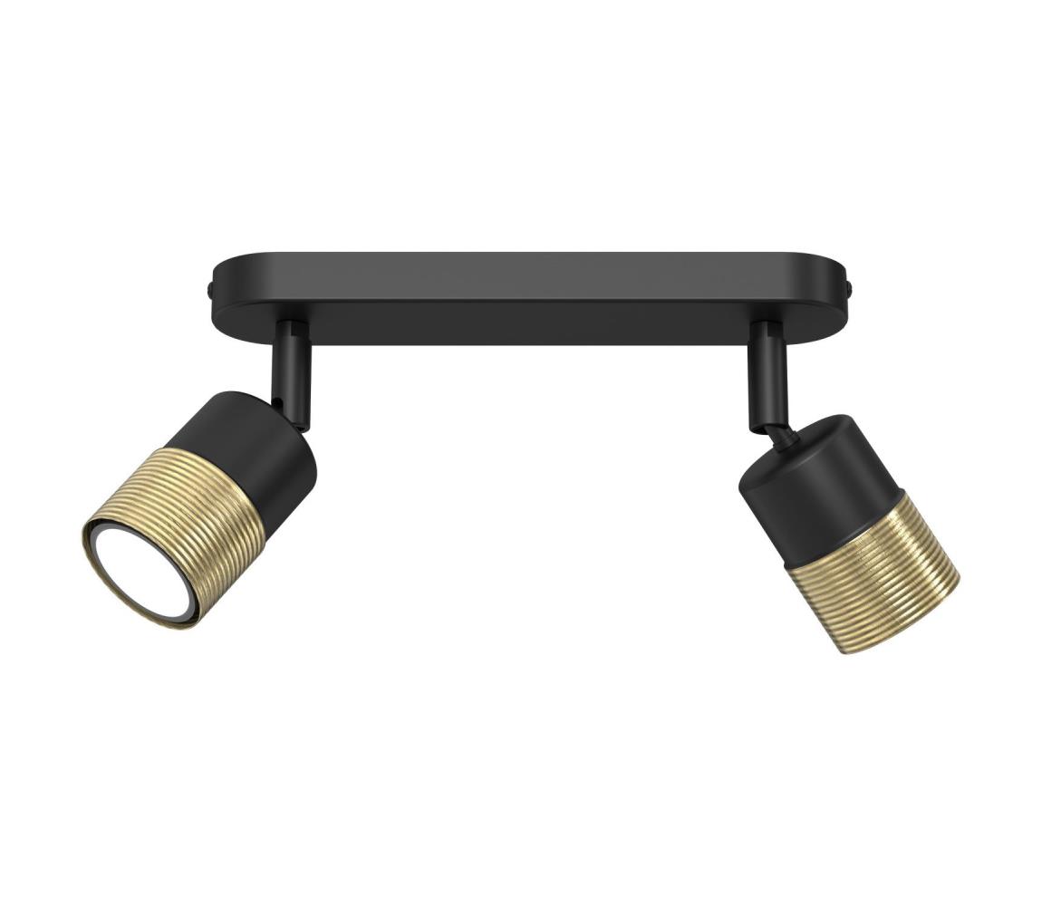 Donoci Bodové svietidlo MIZU 2xGU10/8W/230V čierna/mosadz