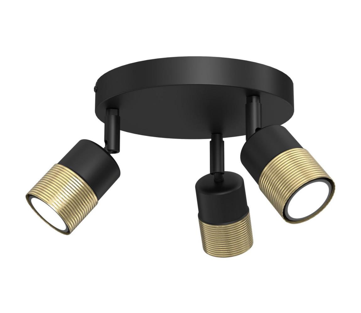 Donoci Bodové svietidlo MIZU 3xGU10/8W/230V čierna/mosadz