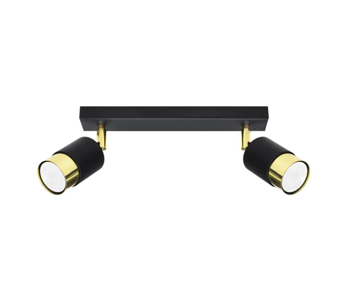 Donoci Bodové svietidlo NERO 2xGU10/40W/230V čierna/zlatá SL.1070