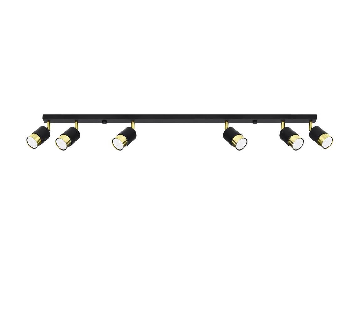 Donoci Bodové svietidlo NERO 6xGU10/40W/230V čierna/zlatá
