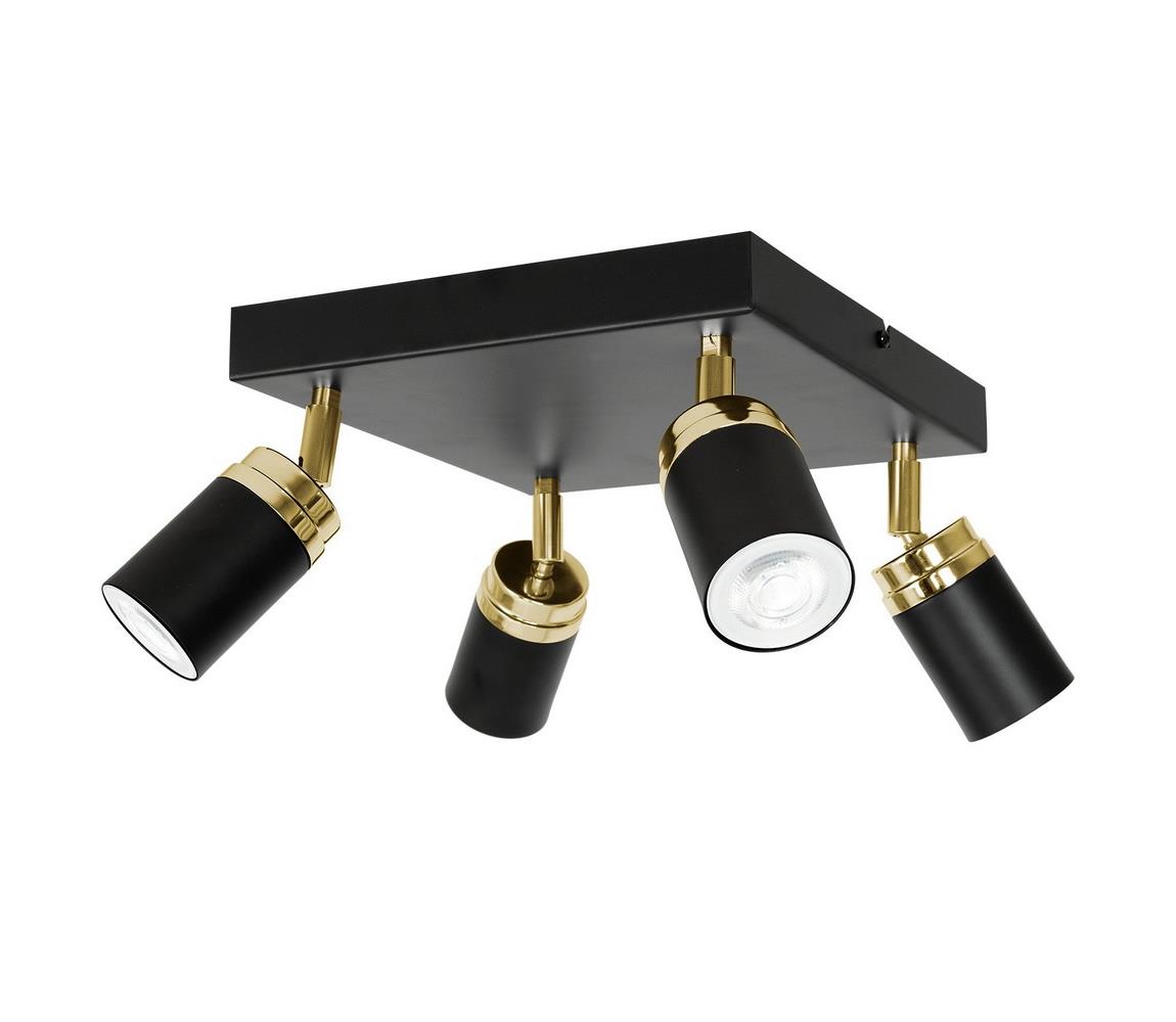 Donoci Bodové svietidlo RENO 4xGU10/8W/230V čierna/zlatá
