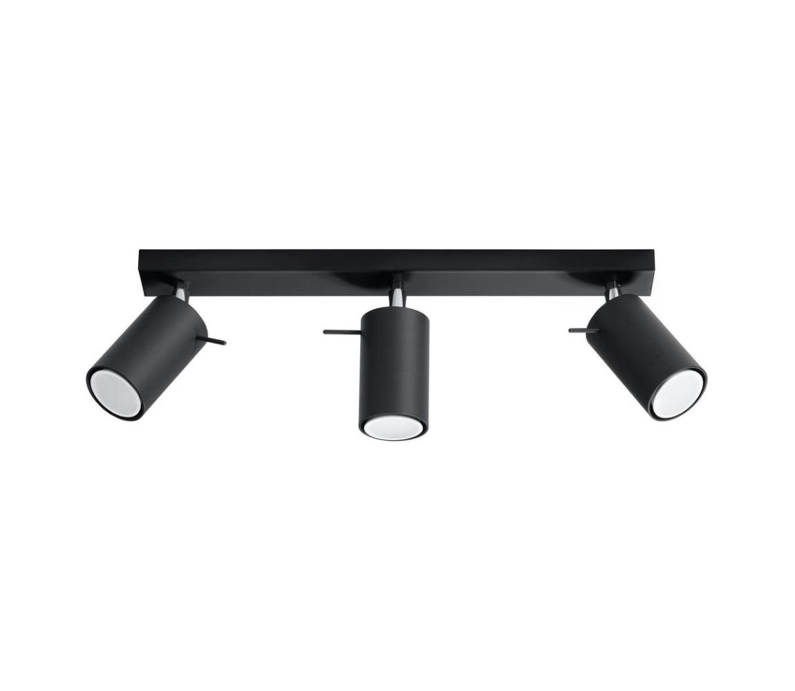 Donoci Bodové svietidlo RING 3 3xGU10/10W/230V čierna