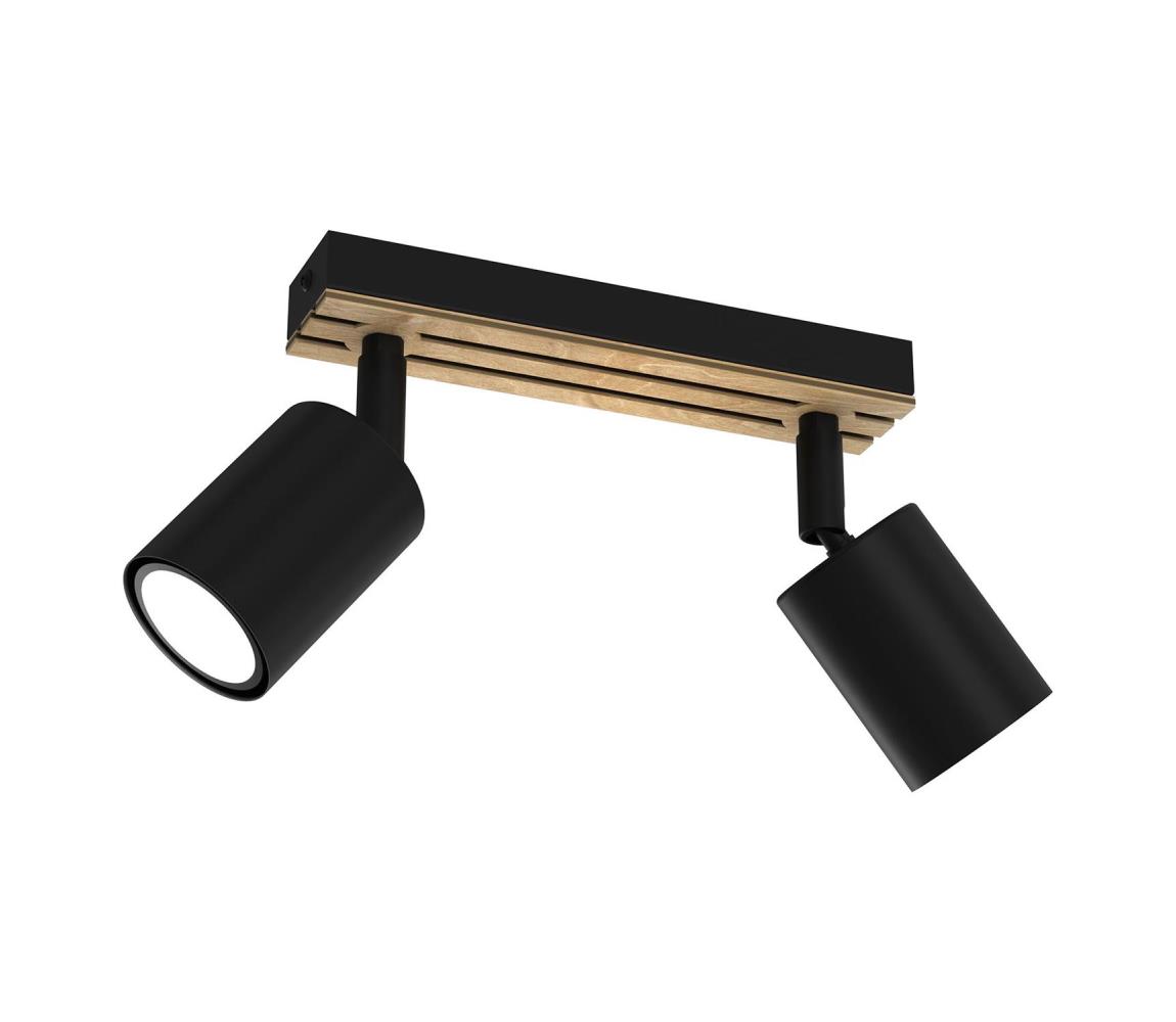 Donoci Bodové svietidlo TERRA 2xGU10/8W/230V čierna/dub