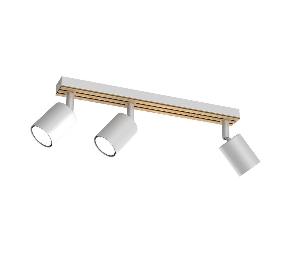 Donoci Bodové svietidlo TERRA 3xGU10/8W/230V biela/dub 9979