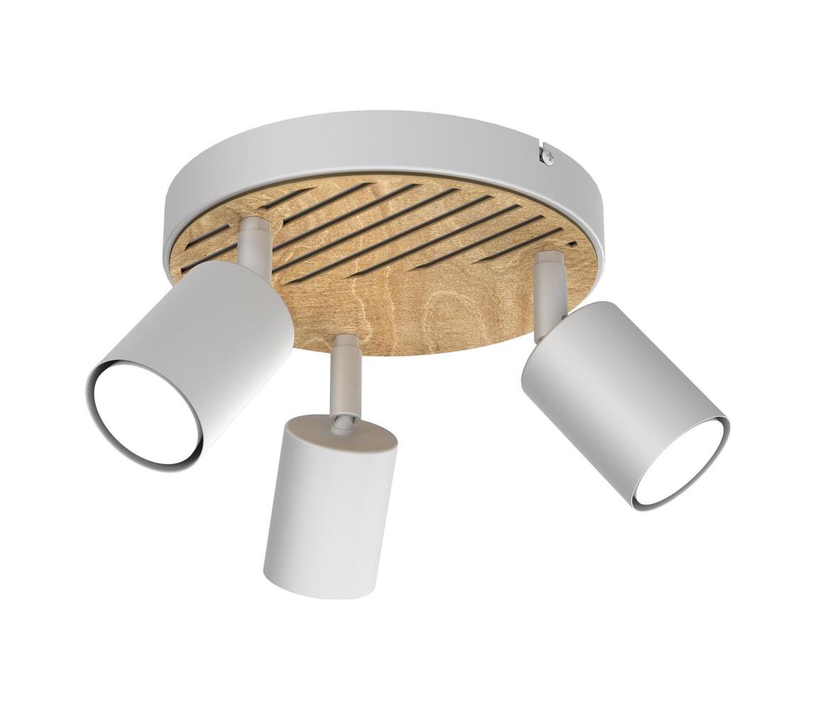 Donoci Bodové svietidlo TERRA 3xGU10/8W/230V biela/dub