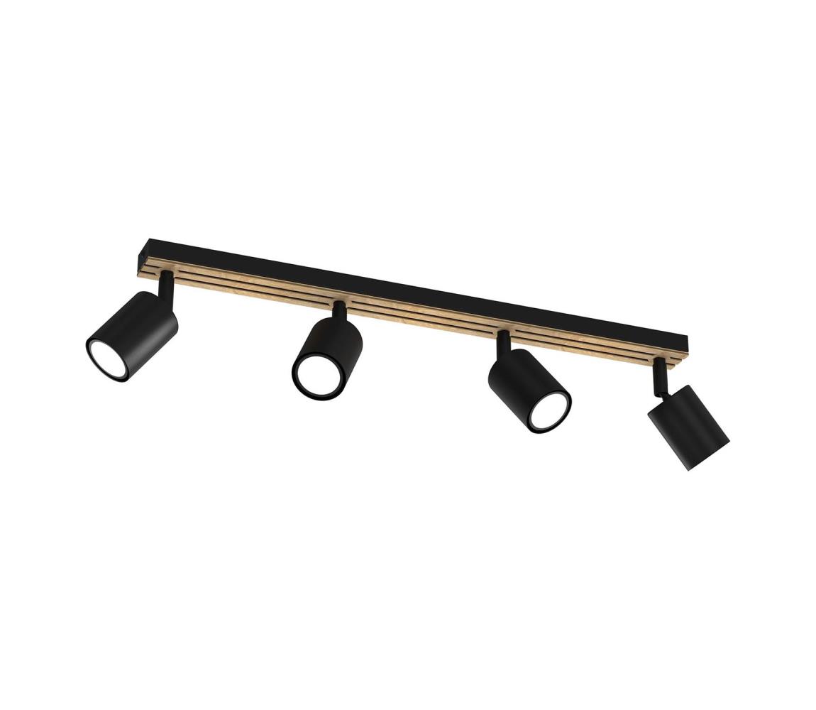 Donoci Bodové svietidlo TERRA 4xGU10/8W/230V čierna/dub