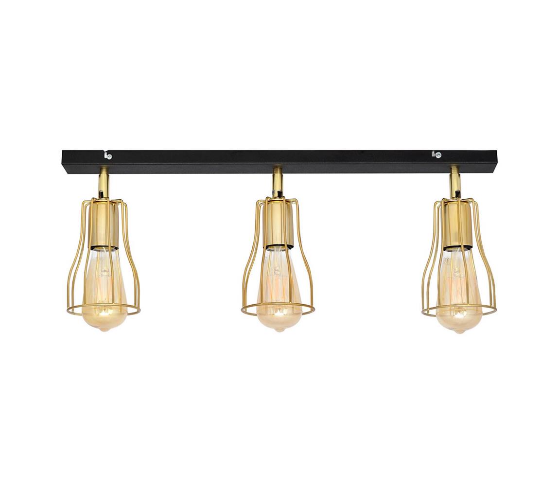 Donoci Bodové svietidlo TUBE 3xE27/15W/230V zlatá/čierna