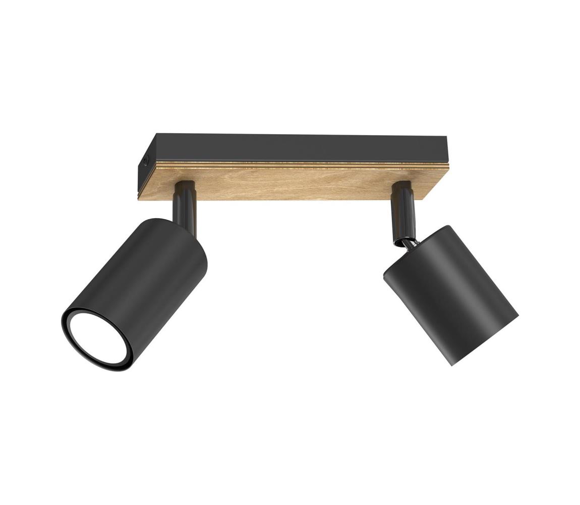 Donoci Bodové svietidlo TULON 2xGU10/8W/230V čierna/dub