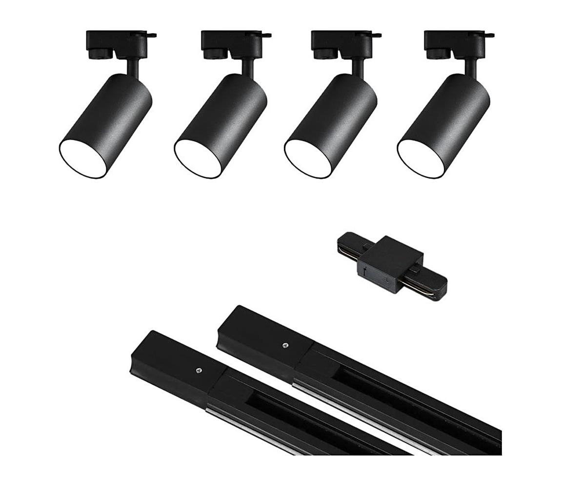 Donoci Bodové svietidlo v lištovom systéme 4xGU10/25W/230V 2 m čierna